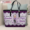 Personalized Leather Bucket Bag - Gift For Grandma - Being Grandma Makes Me Joyful And Blessed ARND037