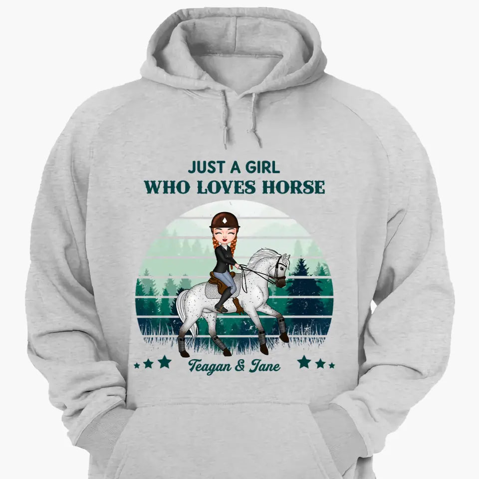 Personalized Hoodie - Gift For Horse Lover - Just A Girl Who Love Horse ARND037