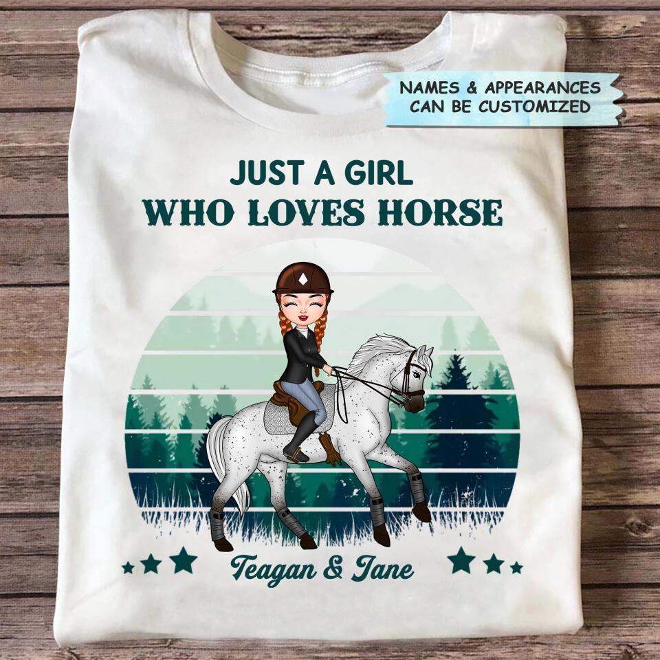 Personalized Hoodie - Gift For Horse Lover - Just A Girl Who Love Horse ARND037
