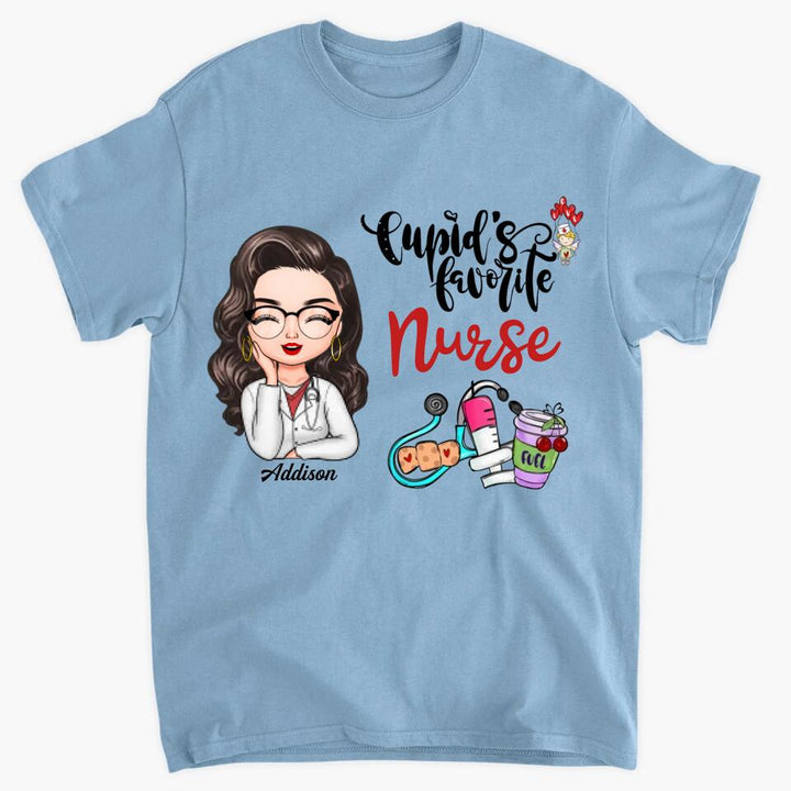 Personalized T-shirt - Gift For Nurse - Cupid's Favorite Nurse ARND037