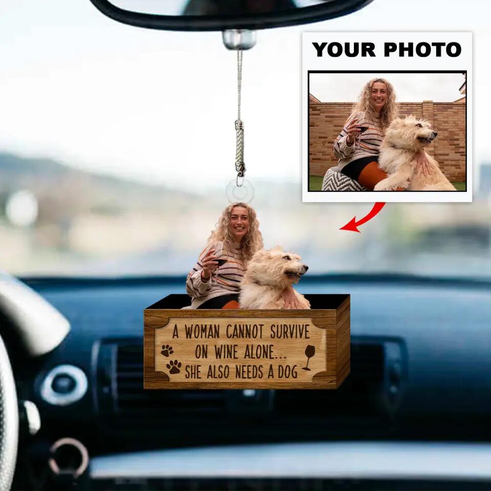 Personalized Car Hanging Ornament - Gift For Dog Lover - She Also Needs Dogs ARND018 AGCKH016