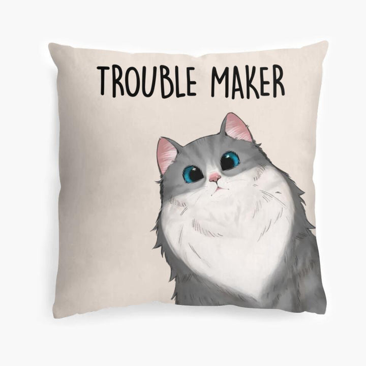 Personalized Pillow - Gift For Pet Lover - Double Trouble ARND0014
