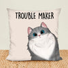 Personalized Pillow - Gift For Pet Lover - Double Trouble ARND0014