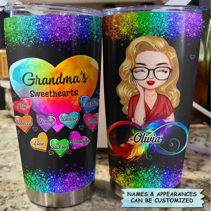 Personalized Tumbler - Gift For Grandma - Grandma's Sweethearts ARND018