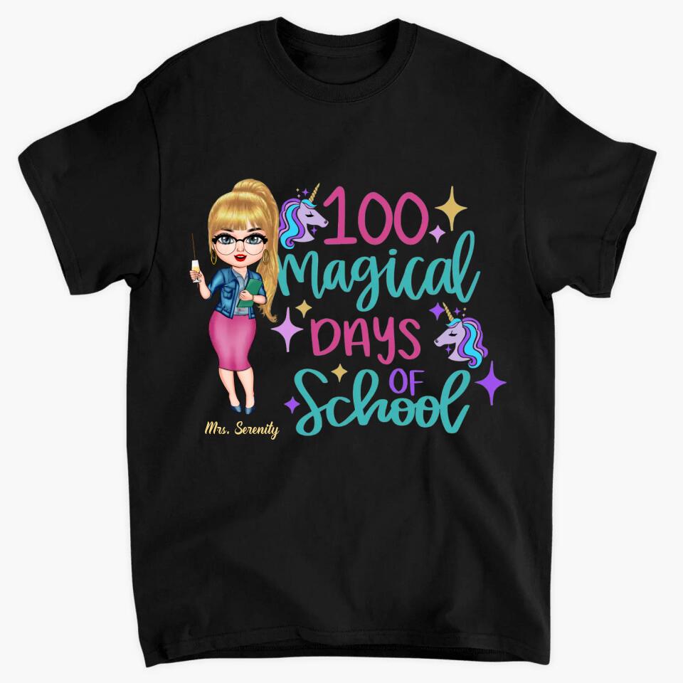 Personalized T-shirt - Gift For Teacher - 100 Magical Days Of School ARND005