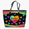 Personalized Leather Bucket Bag - Gift For Grandma - Grandma&#39;s Sweethearts ARND005