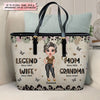 Personalized Leather Bucket Bag - Gift For Grandma - Legend Wife Mom Grandma ARND037