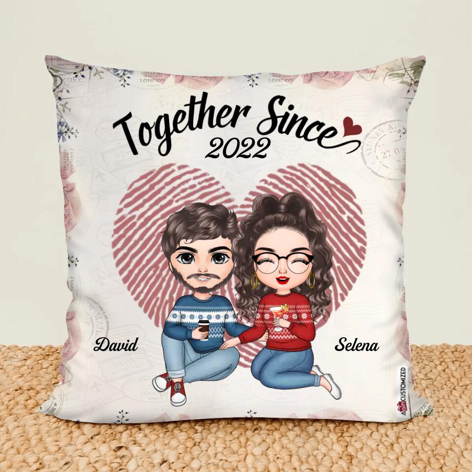 Personalized Pillow - Gift For Couple - Together Since ARND037