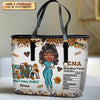 Personalized Leather Bucket Bag - Gift For CNA - Certified Nursing Assistant Nutrition Facts ARND0014