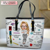 Personalized Leather Bucket Bag - Gift For Teacher - Math Teacher ARND018