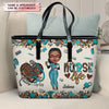 Personalized Leather Bucket Bag - Birthday, Nurse&#39;s Day Gift For Nurse - Nurse Life ARND005