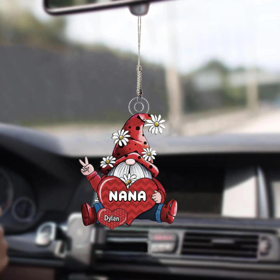 Personalized Car Hanging Ornament - Gift For Grandma - Grandma Gnome ARND0014 AGCPD024