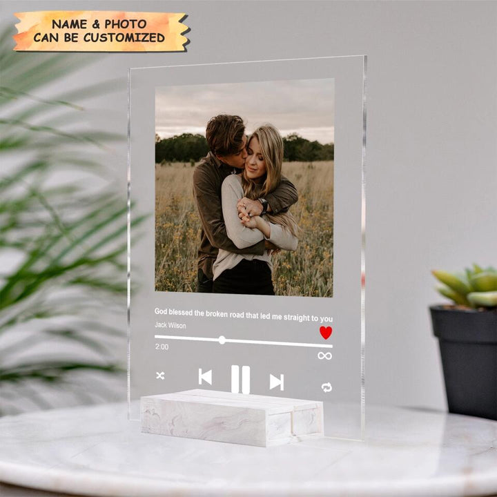 Personalized Acrylic Plaque - Gift For Couple - From Our First Kiss ARND036