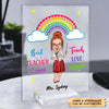 Personalized Acrylic Plaque - Gift For Teacher - Teach Love Inspire Teacher ARND037