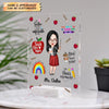 Personalized Acrylic Plaque - Gift For Teacher - Teach Love Inspire Teacher ARND005