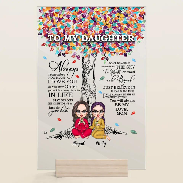 Personalized Acrylic Plaque - Gift For Family - To My Daughter ARND037