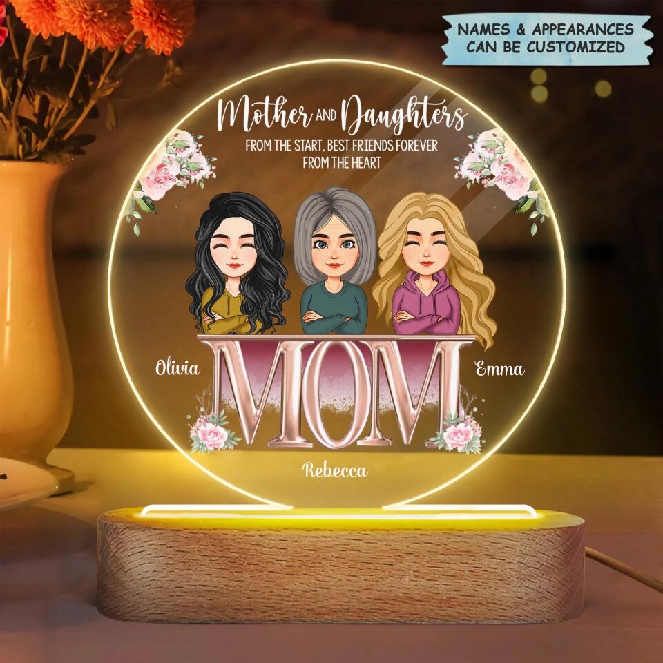 Personalized Acrylic LED Night Light - Gift For Mom - Best Friends Forever ARND018