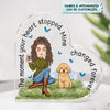 Personalized Heart-shaped Acrylic Plaque - Gift For Dog &amp; Cat Lover - The Moment Your Heart Stopped ARND018