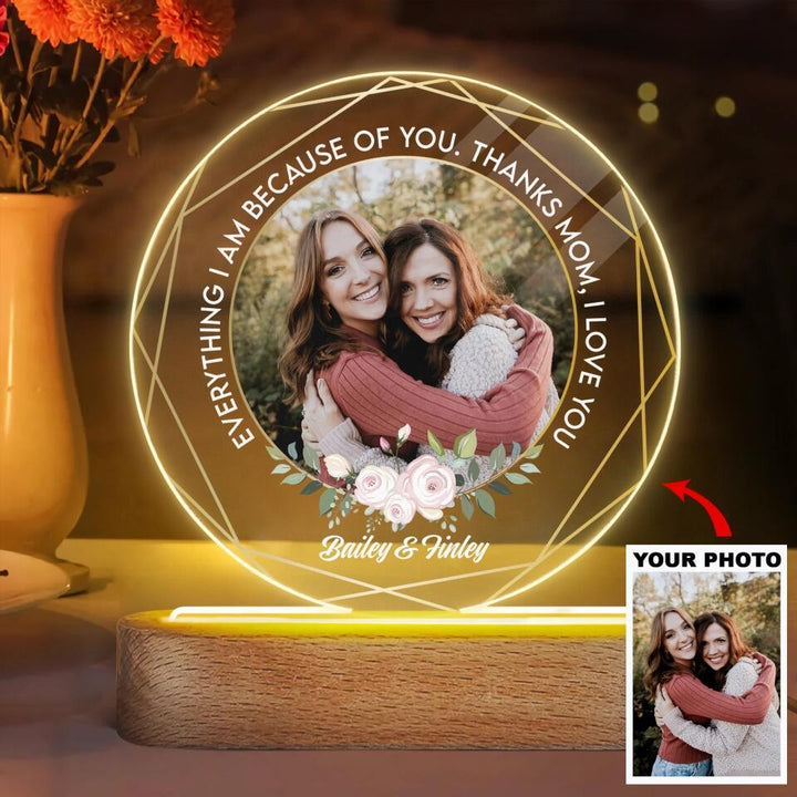 Personalized Acrylic LED Night Light - Gift For Family Member - I Love You ARND005