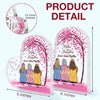 Personalized Heart-shaped Acrylic Plaque - Gift For Mom - Mother And Daughters Forever Linked Together ARND0014