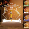 Personalized 3D LED Light Wooden Base - Gift For Family Member - Graduate Girl ARND036