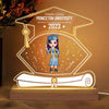 Personalized 3D LED Light Wooden Base - Gift For Family Member - Graduate Girl ARND036