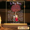 Personalized 3D LED Light Wooden Base - Gift For Mom - To My Mom, Thank You For Everything ARND037