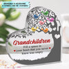 Personalized Heart-shaped Acrylic Plaque - Gift For Grandma - Grandchildren Fill A Space In Your Heart ARND005
