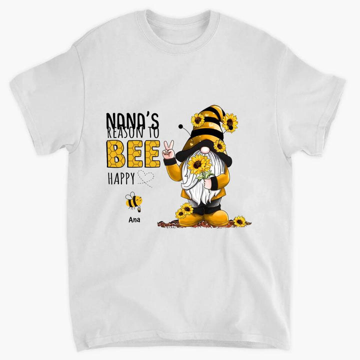 Personalized T-shirt - Gift For Grandma - Grandma's Reasons To Bee Happy ARND036