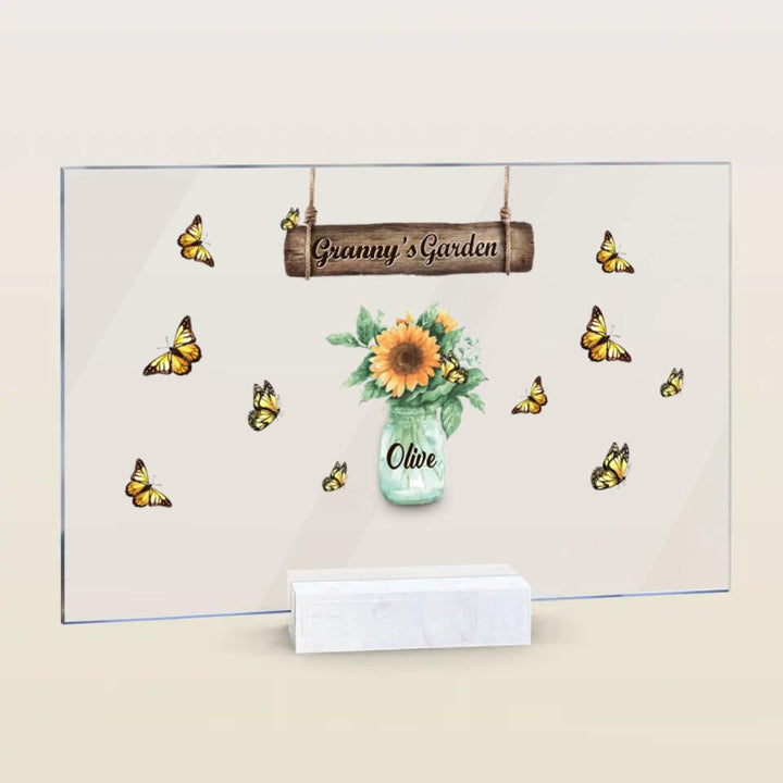 Personalized Acrylic Plaque - Gift For Grandma - Grandma's Garden ARND037