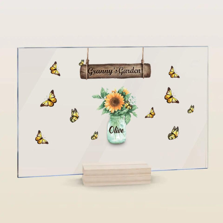 Personalized Acrylic Plaque - Gift For Grandma - Grandma's Garden ARND037