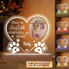Personalized 3D LED Light Wooden Base - Gift For Dog Lover - Once By My Side Forever In My Heart ARND037