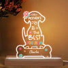 Personalized 3D LED Light Wooden Base - Gift For Dog Lover - Best Dog Mom Ever ARND037