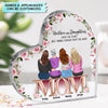 Personalized Heart-shaped Acrylic Plaque - Gift For Mom - The Love Between Mother &amp; Daughter Knows No Distance ARND0014