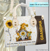 Personalized Leather Bag - Gift For Grandma - You Are My Sunshine Granma Sunflower ARND0014