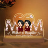 Personalized 3D LED Light Wooden Base - Gift For Mom - We Love You With All Our Hearts ARND036