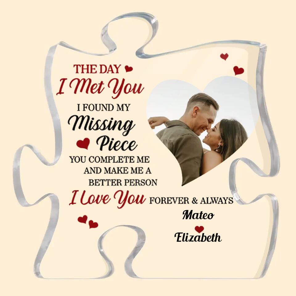 Personalized Desktop - Puzzle Acrylic Plaque - Gifts For Couple - My heart  is wherever you are (36496) Wedding Gifts , Anniversary Gifts, Valentine  Gifts, Engagement Gifts For Couples