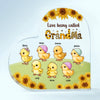 Personalized Heart-shaped Acrylic Plaque - Gift For Grandma - Love Being Called Grandma Chicken ARND0014