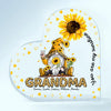 Personalized Heart-shaped Acrylic Plaque - Gift For Grandma - You Are My Sunshine ARND0014
