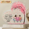 Personalized Heart-shaped Acrylic Plaque - Gift For Family - Sisters Forever Never Apart ARND037