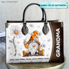 Personalized Leather Bag - Gift For Grandma - You Are My Sunshine Daisy ARND0014