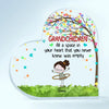 Personalized Heart-shaped Acrylic Plaque - Gift For Grandma - Grandchildren Fill A Space In Your Heart ARND036
