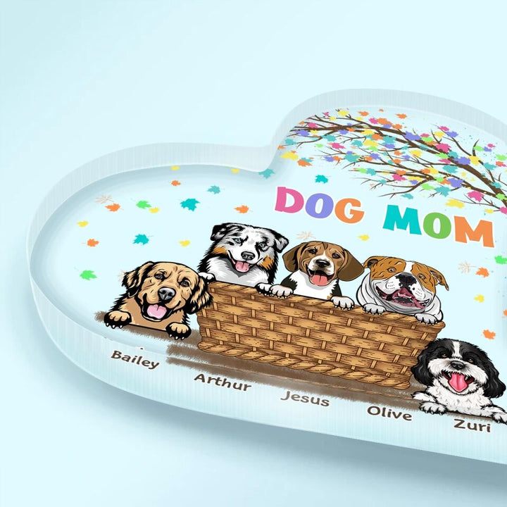 Personalized Heart-shaped Acrylic Plaque - Gift For Pet Lover - Dog Mom Cat Mom ARND037