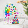 Personalized Heart-shaped Acrylic Plaque - Gift For Grandma - Gnome Nana Sweet Hearts ARND037