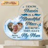 Personalized Heart-shaped Acrylic Plaque - Gift For Family Member - A Big Piece Of My Heart Lives In Heaven ARND037