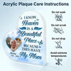 Personalized Heart-shaped Acrylic Plaque - Gift For Family Member - A Big Piece Of My Heart Lives In Heaven ARND037