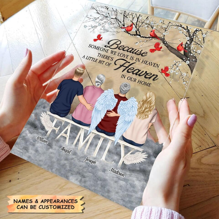 Personalized Acrylic Plaque - Gift For Family Member - A Hug From Heaven ARND037