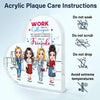 Personalized Heart-shaped Acrylic Plaque - Gift For Colleagues - Work Made Us Colleagues ARND005