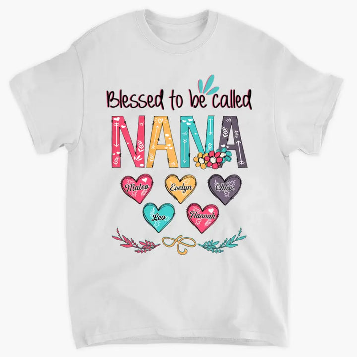 Personalized T-shirt - Gift For Grandma - Blessed To Be Called Grandma ARND036