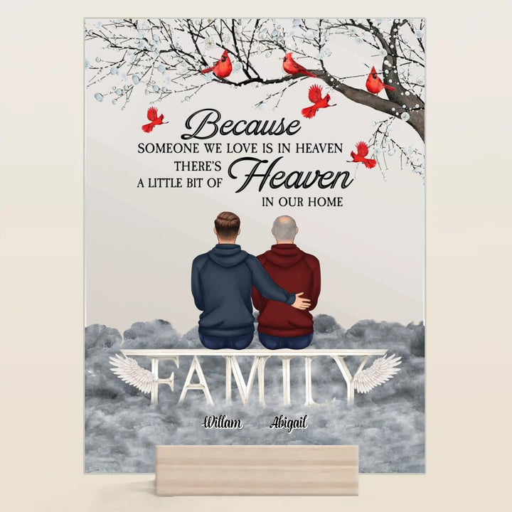Personalized Acrylic Plaque - Gift For Family Member - A Hug From Heaven ARND037